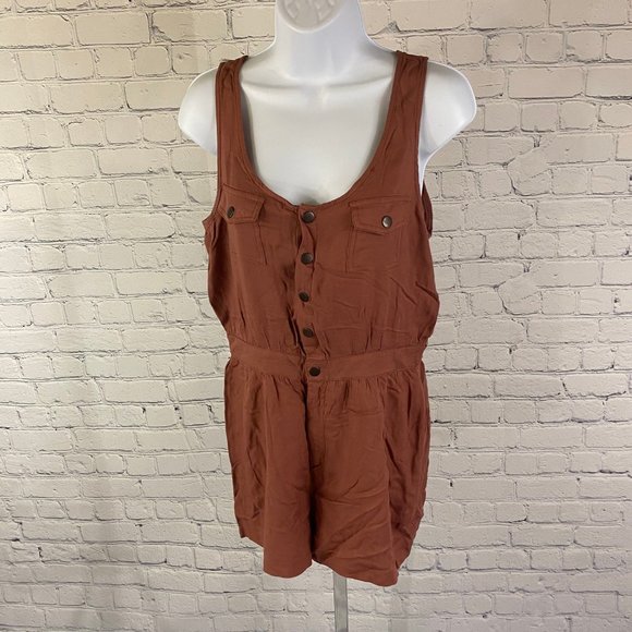 Forever 21 Pants - Forever 21 Boutique XXI Button Front Pink Romper